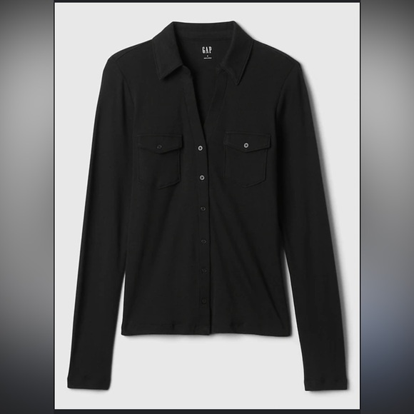 GAP Black Utility Shirt NWT - Picture 1 of 8